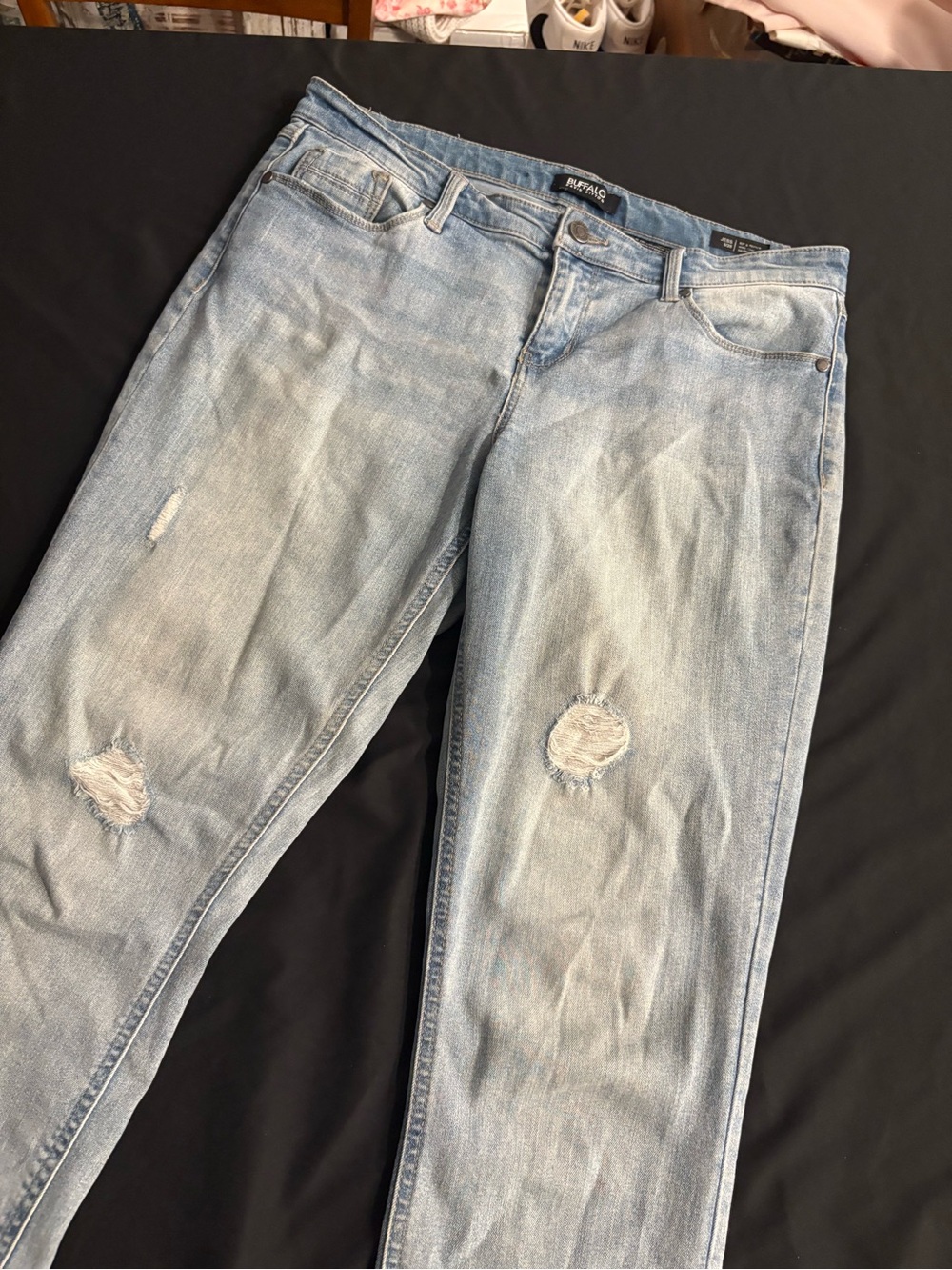 Buffalo David Bitton Light Blue Distressed Skinny Jeans size 6/28